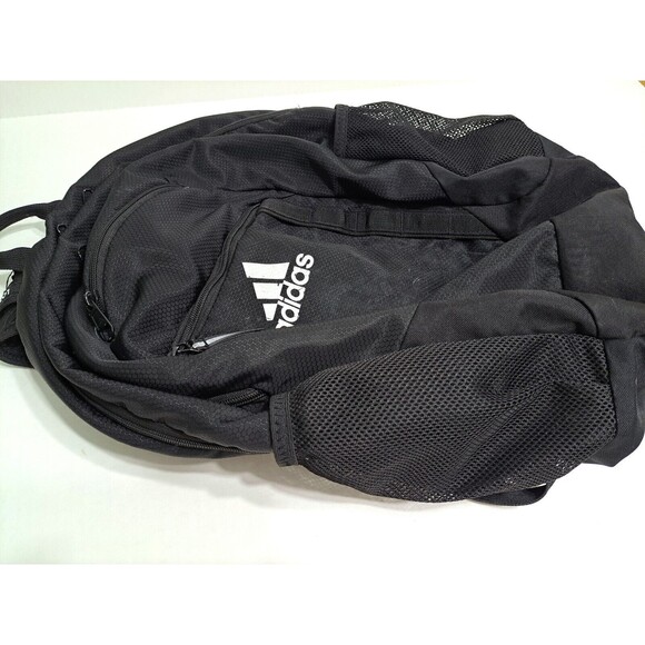 Adidas Backpack Black Load Spring Bookbag Multiple Pockets Laptop Y2K - Picture 3 of 11